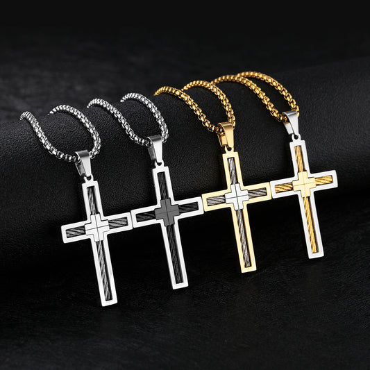 Titanium Steel Cross Necklace – Unbreakable. Modern. Sleek. - Xerxes Elite