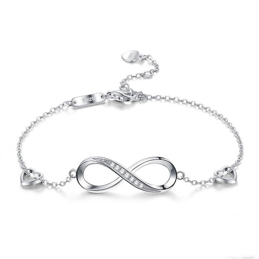 Sterling Silver Infinity Bracelet – Sleek Elegance Redefined - Xerxes Elite